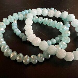 SALE!  3-Piece Set of Blue Stretch Bangles/Bracelets